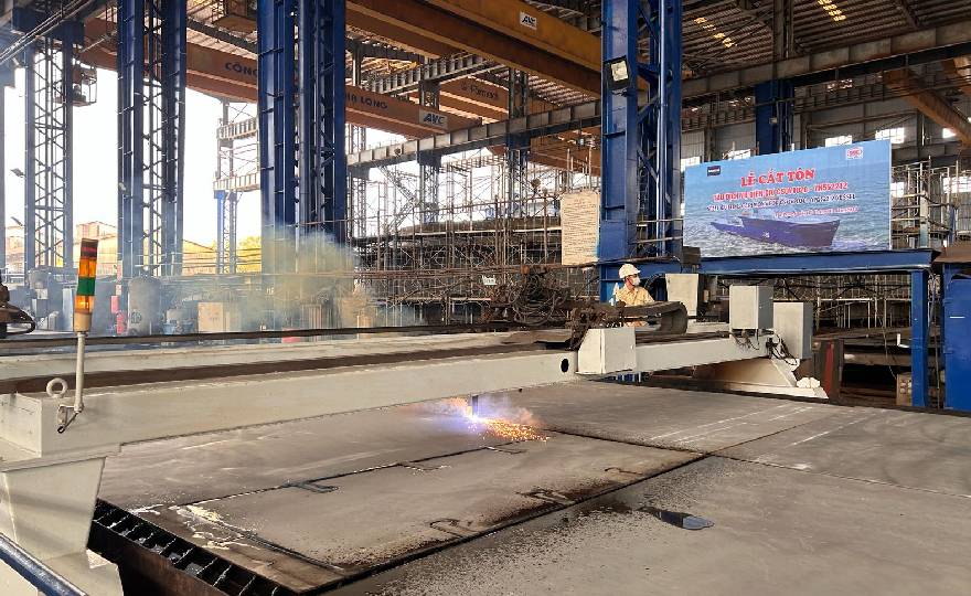 Steel cutting ceremony marks commencement of the build of new Construction Service Operation Vessel  for Ta San Shang Marine Co. Ltd